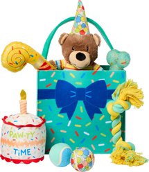 Frisco Celebration Bag Bear Variety Pack Dog Toy, Medium/Large, 7 count