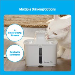 Premier Pet Automatic BPA-Free Plastic Dog & Cat Fountain, White, White, 60-oz slide 2 of 9