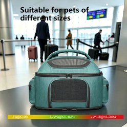 Halinfer Soft-Sided Durable Carry Handle Bag Dog & Cat Carrier Bag, Green slide 2 of 7