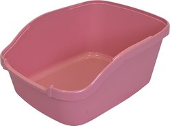 Richell Paw Trax Cat Litter Pan, 15.5 x 20.5 x 7.5-in, Pink