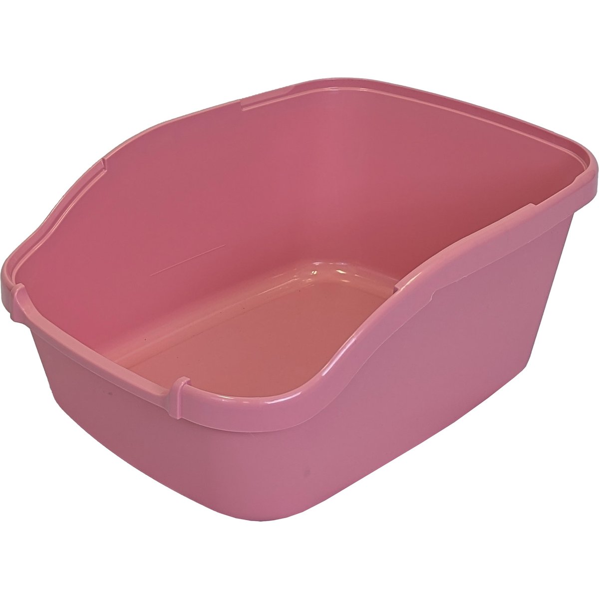 Richell Paw Trax Cat Litter Pan, 15.5 x 20.5 x 7.5-in, Pink