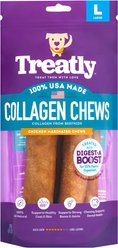 Treatly 100% USA Made Collagen Rolls 9 to 10-in Chicken Marinade Natural Dog Chew, 4 count