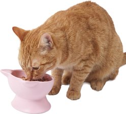 Kitty City Polypropylene Cat Ear Elevated Bowls, Pink, 10-oz, 2 count slide 2 of 8