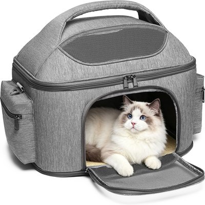 Halinfer Halinfer Soft-Sided Durable Carry Handle Bag Dog & Cat Carrier Bag, Grey
