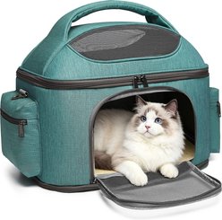 Halinfer Soft-Sided Durable Carry Handle Bag Dog & Cat Carrier Bag, Green