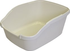 Richell Paw Trax Cat Litter Pan, 15.5 x 20.5 x 7.5-in, White