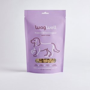 WagWell Grain-Free Beef Liver Topper Freeze-Dried Dog Treats, 4-oz bag