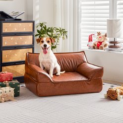 ATJafurn Mid Century Modern Orthopedic Furniture Style Sofa Dog Bed, Brown, Medium