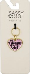 Sassy Woof Just a Girl Collar Dog ID Tag slide 1 of 5