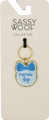 Sassy Woof Mama's Boy Collar Dog ID Tag, Light Blue slide 1 of 5