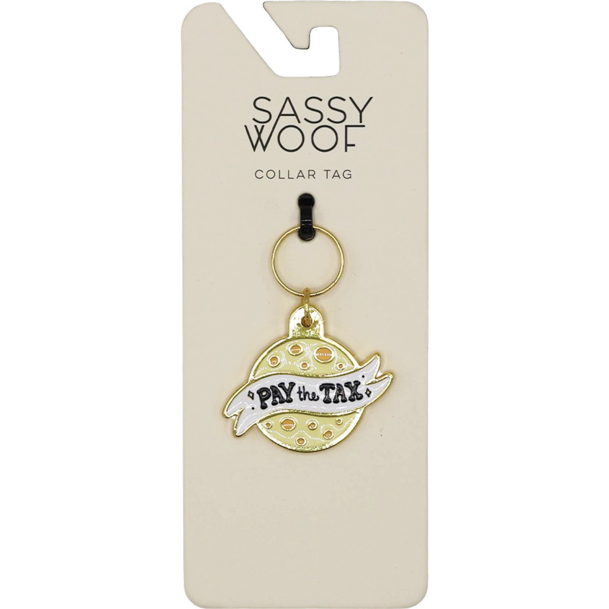 Sassy Woof Cheese Tax Collar Dog ID Tag
