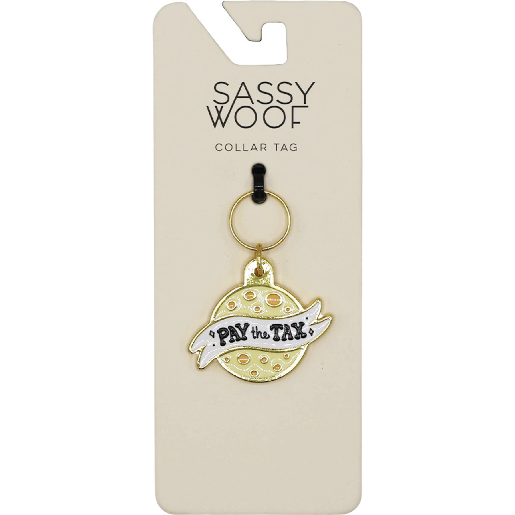 Sassy Woof Cheese Tax Collar Dog ID Tag