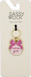 Sassy Woof Mama's Girl Collar Dog ID Tag, Light Pink slide 1 of 6