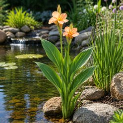 Quinn's Fins Peach Delight Canna Live Pond Plant, 2 count slide 2 of 2
