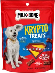 Milk-Bone Krypto Limited-Edition Soft & Chewy Mini’s Beef & Filet Mignon Recipe Crunchy Dog Treats, 3.7-oz bag