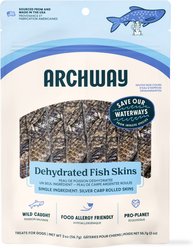 Archway Single Ingredient Silver Carp Rolled Skin Natural Dog Chew Treat, 2-oz bag