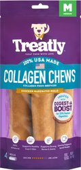 Treatly 100% USA Made Collagen Rolls 6 to 7-in Chicken Marinade Natural Dog Chew, 4 count