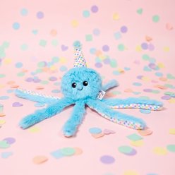 Bundle x Joy Celebration Octopus Squeaky Plush Dog Toy, Blue