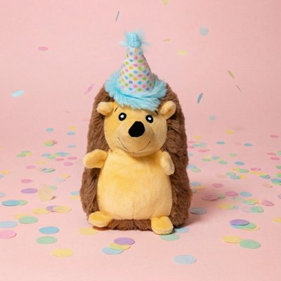 Bundle x Joy Bundle x Joy Celebration Hedgehog Squeaky Plush Dog Toy, Brown