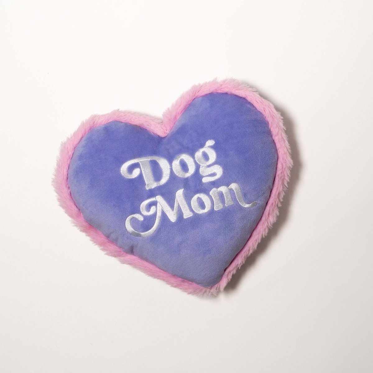 Bundle x Joy Mom Cuddle Heart Pillow Squeaky Plush Dog Toy, Purple