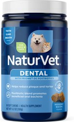 NaturVet Dental Targeted Care Hickory Bacon Flavor Supplement for Dogs & Cats, 60 count