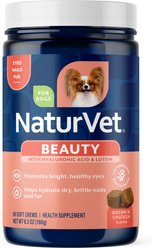 NaturVet Beauty Targeted Care Skin & Coat Bacon & Chicken Flavor Supplement for Dogs, 60 count