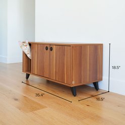 4 Cats & Dogs Shae Cat Litter Cabinet, Walnut slide 2 of 8