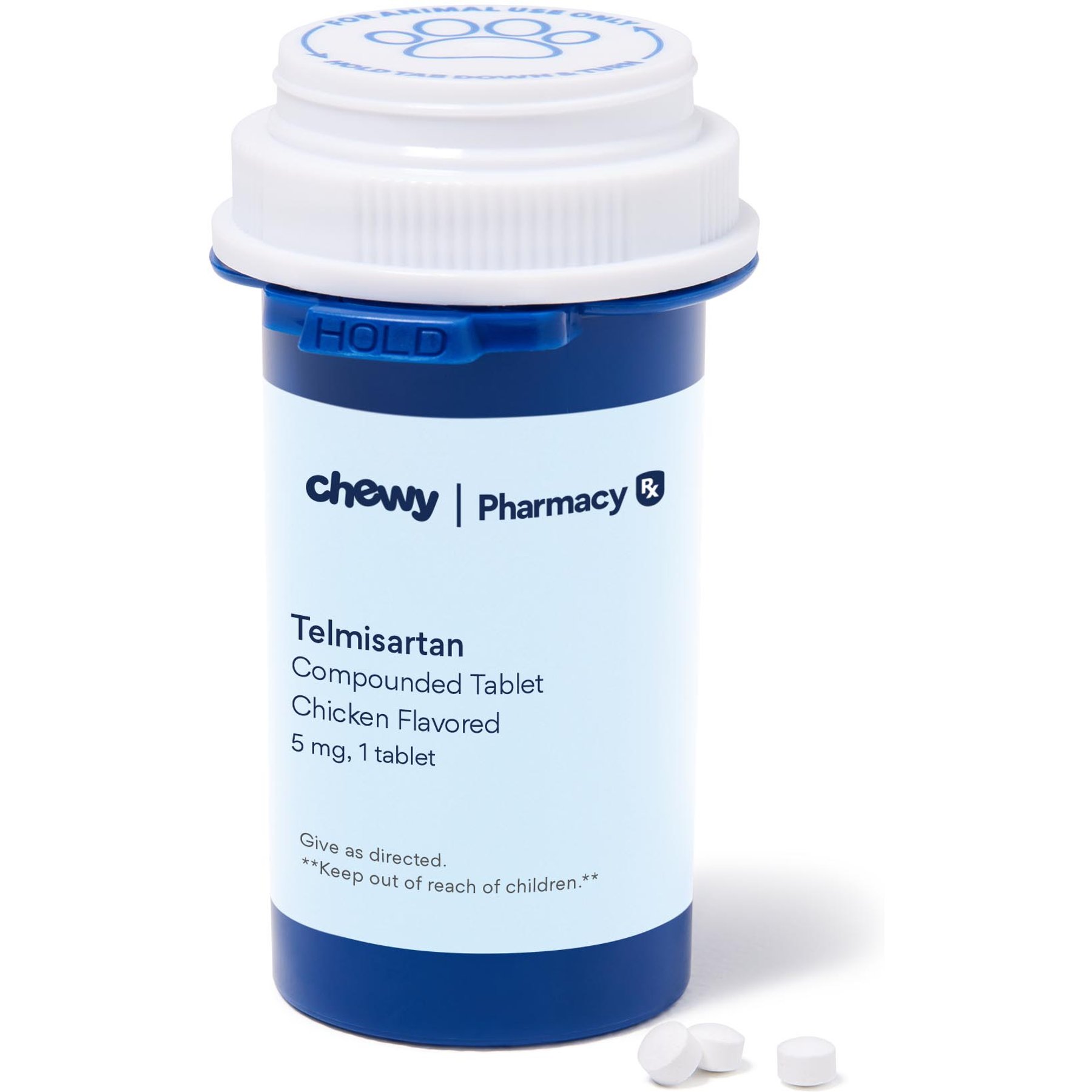 Telmisartan Compounded Chicken Tablet, 5 mg, 1 tablet for Veterinary use