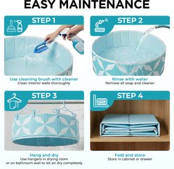 furrybaby Indoor & Outdoor Foldable Portable Kiddie Dog Pool, X-Large, 63-in, Light Blue slide 2 of 9