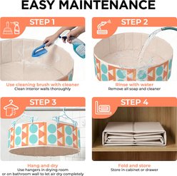 furrybaby Bohemia Indoor & Outdoor Foldable Portable Kiddie Dog Pool, Medium: 39.3-in slide 2 of 9