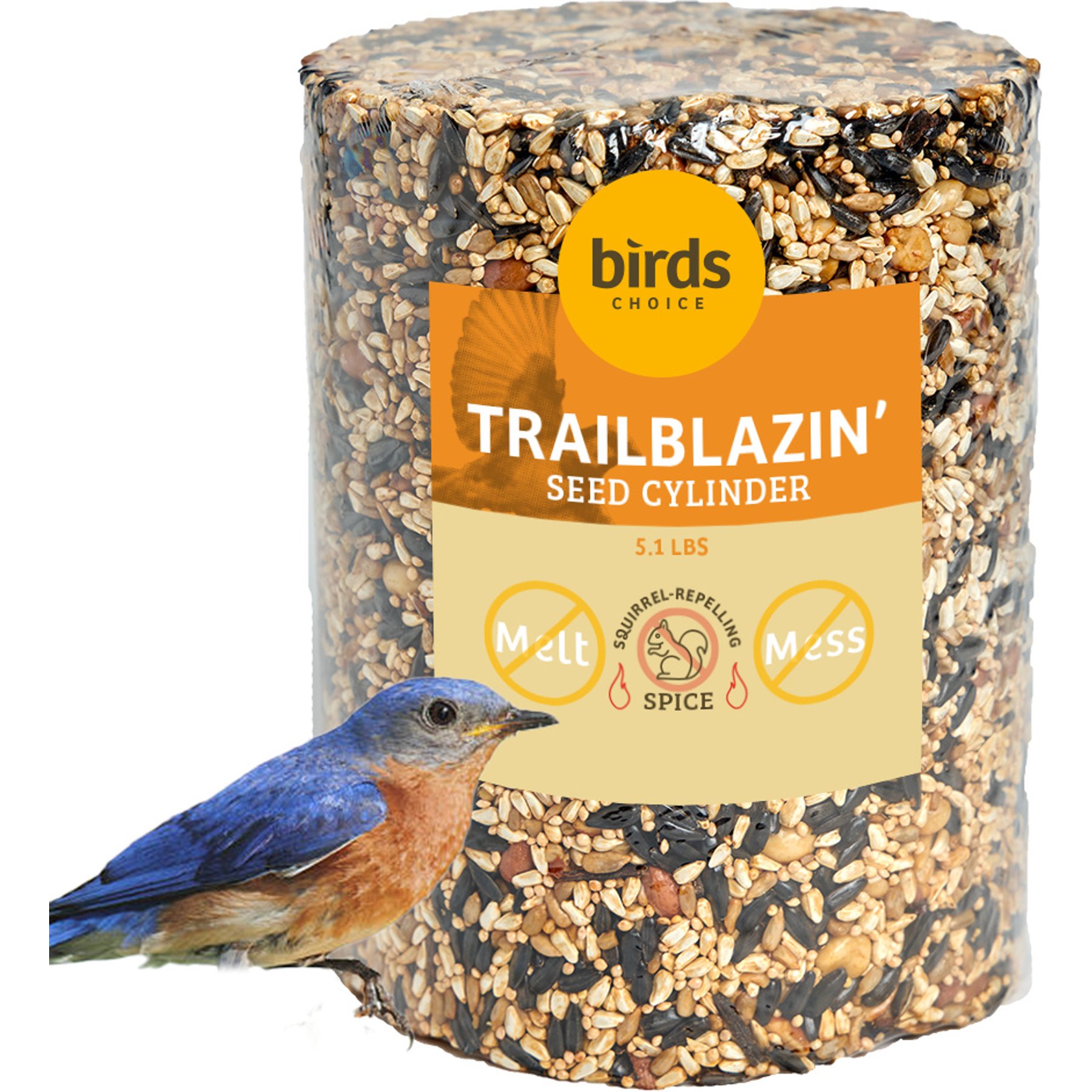 Birds Choice Trailblazin Wild Bird Seed Cylinder, Small