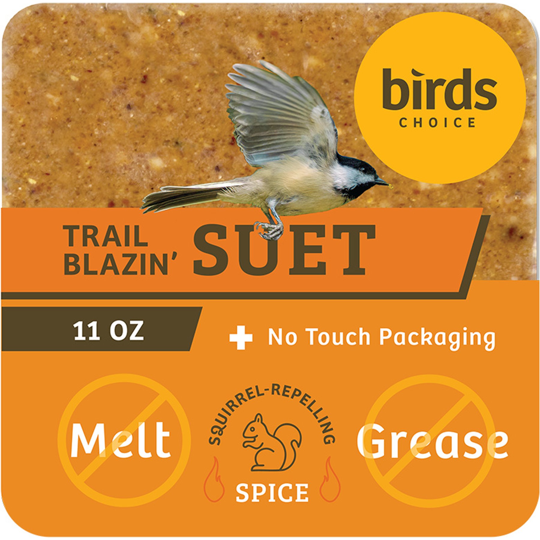Birds Choice Hot Red Pepper No Melt Suet Wild Bird Food, 12 count