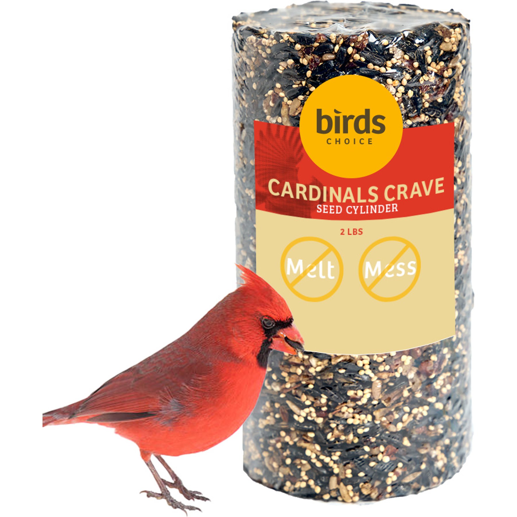 Birds Choice Cardinals Crave Wild Bird Seed Cylinder, Small