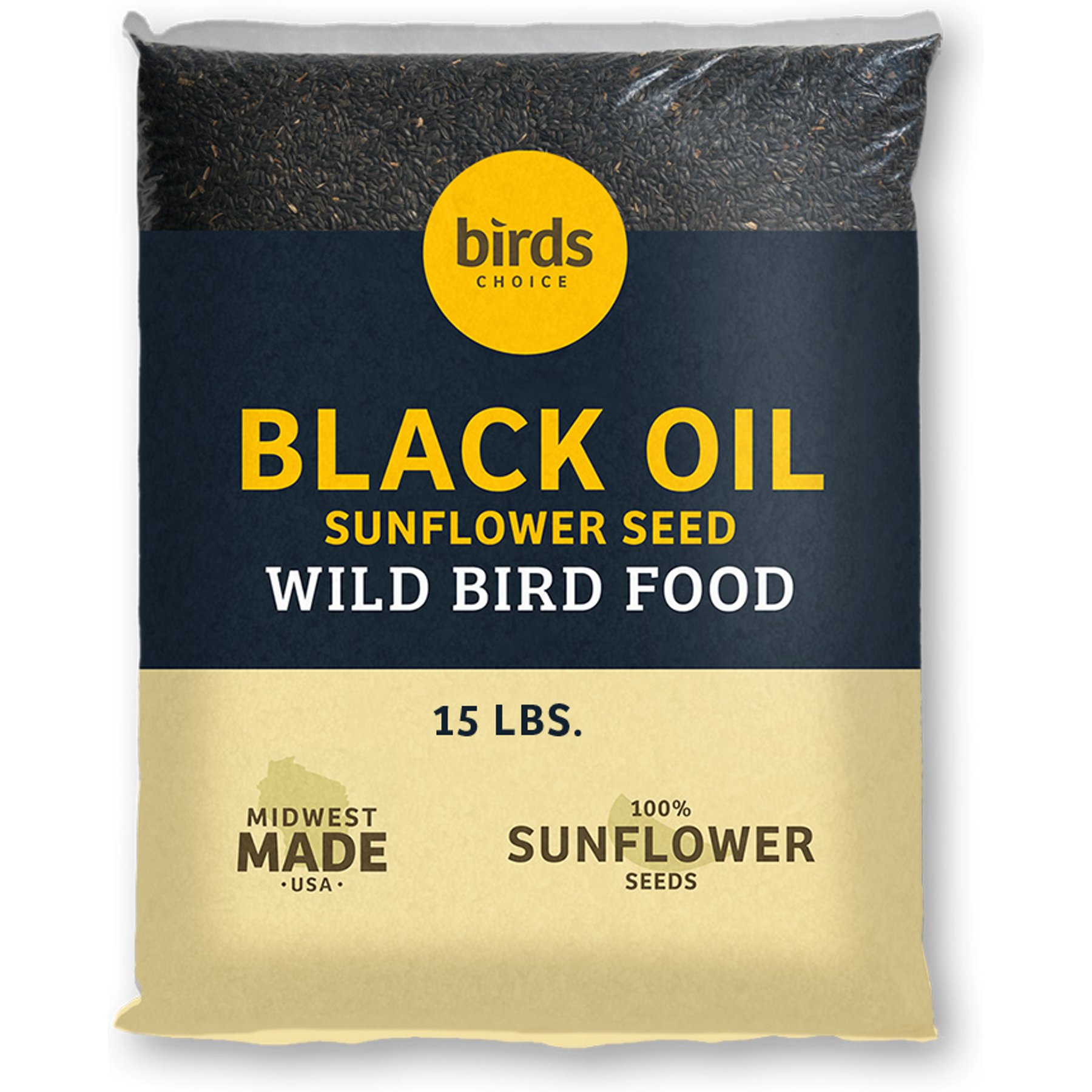 Birds Choice Black Oil Sunflower Wild Bird Food, 15-lb