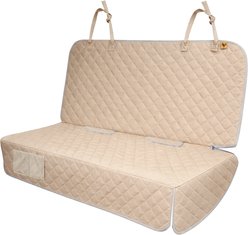 Bark Lover Waterproof Nonslip Dog Car Back Seat Cover, 56 x 49-in, Beige