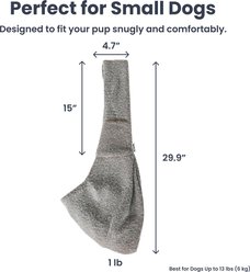 PawsPik Snuggle Sling Plush Pet Carrying Bag, Gray slide 2 of 9