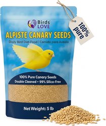Birds LOVE Alpiste Canary Seed Non-GMO Double Cleaned Bird Food, 5-lb bag