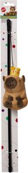 Spot Capybara with Crown Teaser Wand Plush Cat Toy, Tan/Brown/Yellow/Red/Black