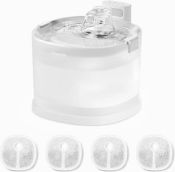 Cheerble Replacement Microfiber Cat Fountain Filter, 2-L, White, 4 count