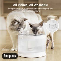 Cheerble E1+ Stainless-Steel Cat Fountain, 2-L, White slide 2 of 8