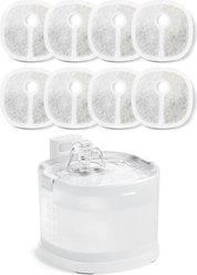 Cheerble Replacement Microfiber Cat Fountain Filter, 2-L, White, 8 count