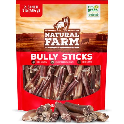Natural Farm Natural Farm Odor-Free Bully Sticks Dog Treats, 2-3-in, 1-lb bag