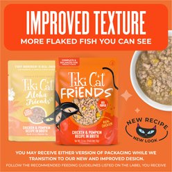 Tiki Cat Friends Chicken & Pumpkin Recipe Grain-Free Wet Cat Food, 2.5-oz pouch, case of 12 slide 2 of 9