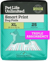 Pet Life Unlimited Smart Prints Dog Pee Pads, Sweet Bluegrass Scent, X-Large: 30 x 26-in, 25 count