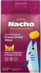 Made by Nacho Sustainably Caught Salmon, Whitefish & Pumpkin Recipe with Freeze-Dried Chicken Liver Dry Cat Food, 10-lb bag