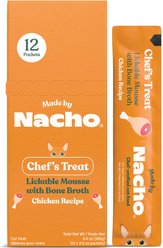 Made by Nacho Chicken Recipe with Bone Broth Grain-Free Lickable Cat Treats, 0.5-oz pouch, case of 12