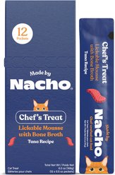 Made by Nacho Tuna Recipe with Bone Broth Grain-Free Lickable Cat Treats, 0.5-oz pouch, case of 12