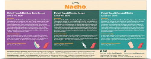 Show full view: Made by Nacho Flaked Fish Variety Pack Grain-Free Wet Cat Food, 3-oz can, case of 12 slide 4 of 10