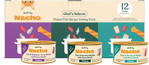 Show full view: Made by Nacho Flaked Fish Variety Pack Grain-Free Wet Cat Food, 3-oz can, case of 12 slide 3 of 10