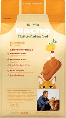 Show full view: Made by Nacho Bone Broth Infused Cage-Free Chicken & Pumpkin Recipe Dry Cat Food, 4-lb bag slide 3 of 9